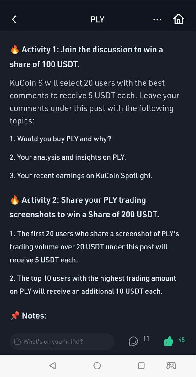 ManhL0c's tweet image. #KuCoinS x #Aurigami $PLY: Join the Discussion to Share of 300 USDT!
kucoin.com/kucoins/bbs/po…

#Crypto #KuCoin #DeFi #Lending #Aurora #BTS