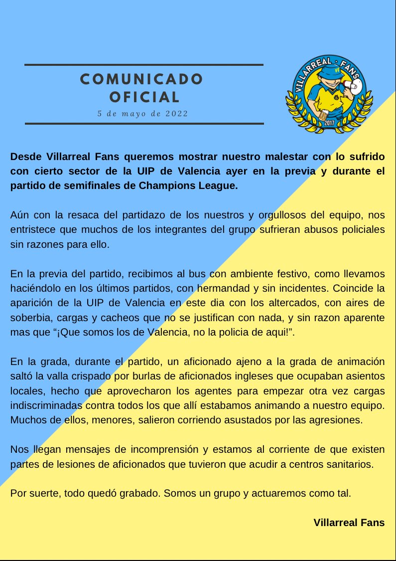 VFans1923's tweet photo. Comunicado oficial (05/05/22) https://t.co/eyLGmDoCFS