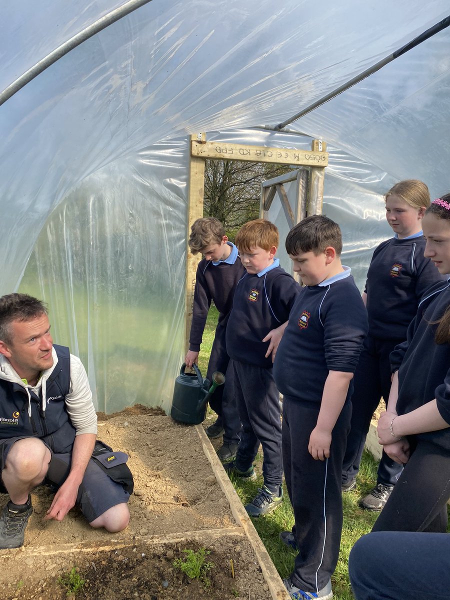 MrsByrneBNS's tweet photo. Fergal from @GlanbiaPlc gave our @GreenSchoolsIre team great tips too on planting and looking after our Incredible Edibles in the polytunnel too! @RathnureNS @lhorerns @MsOConnorRNS @AgriAware 🥕 🥔  🍓 lettuce https://t.co/0wBlWpJ5Cb