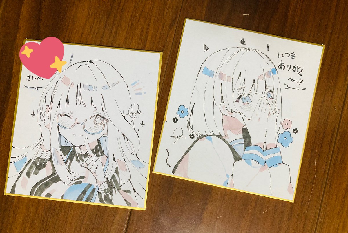 コミティアに持っていった色紙たち 