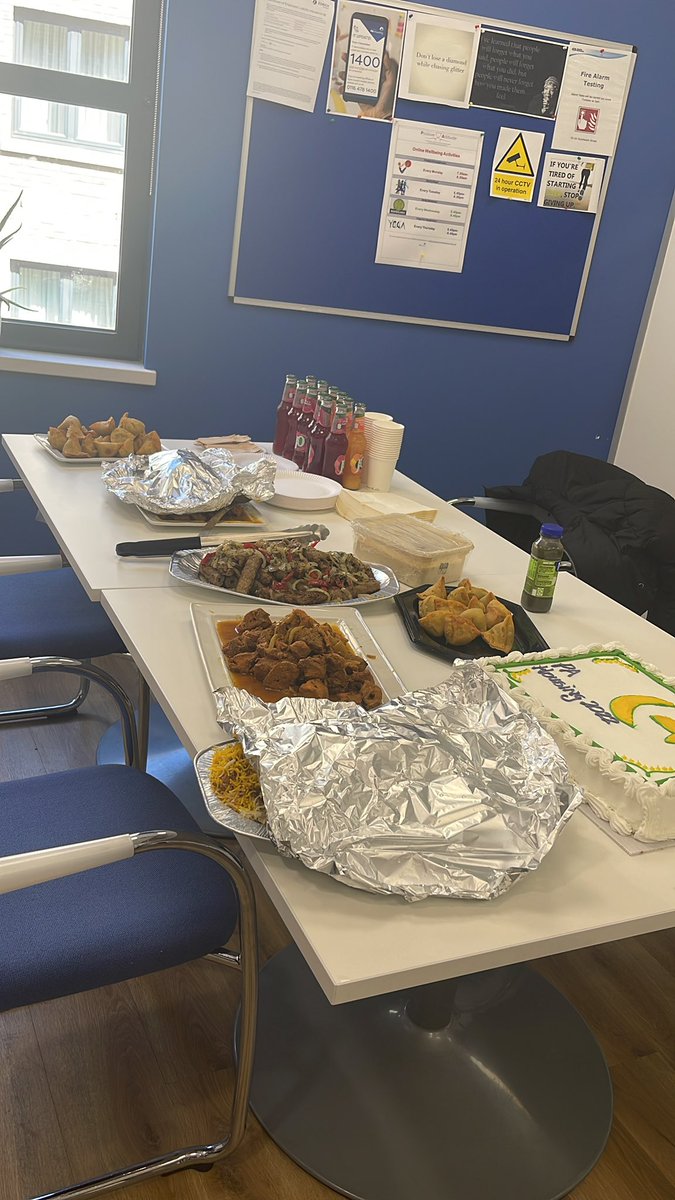 Eid Mubarak lunch celebration at PENTAGON office today @pa_housing what a lovely touch thanks to all involved for providing the food was lovely 😊