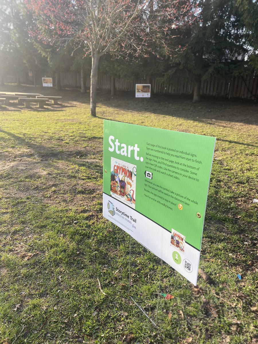 vodette2's tweet photo. It’s a gorgeous morning this #EducationWeek for a couple of #storywalks @WCLittleES today!!!!!
@SCDSBLiteracy #ifihadagryphon #stolenwords https://t.co/fpwKqAqdZI