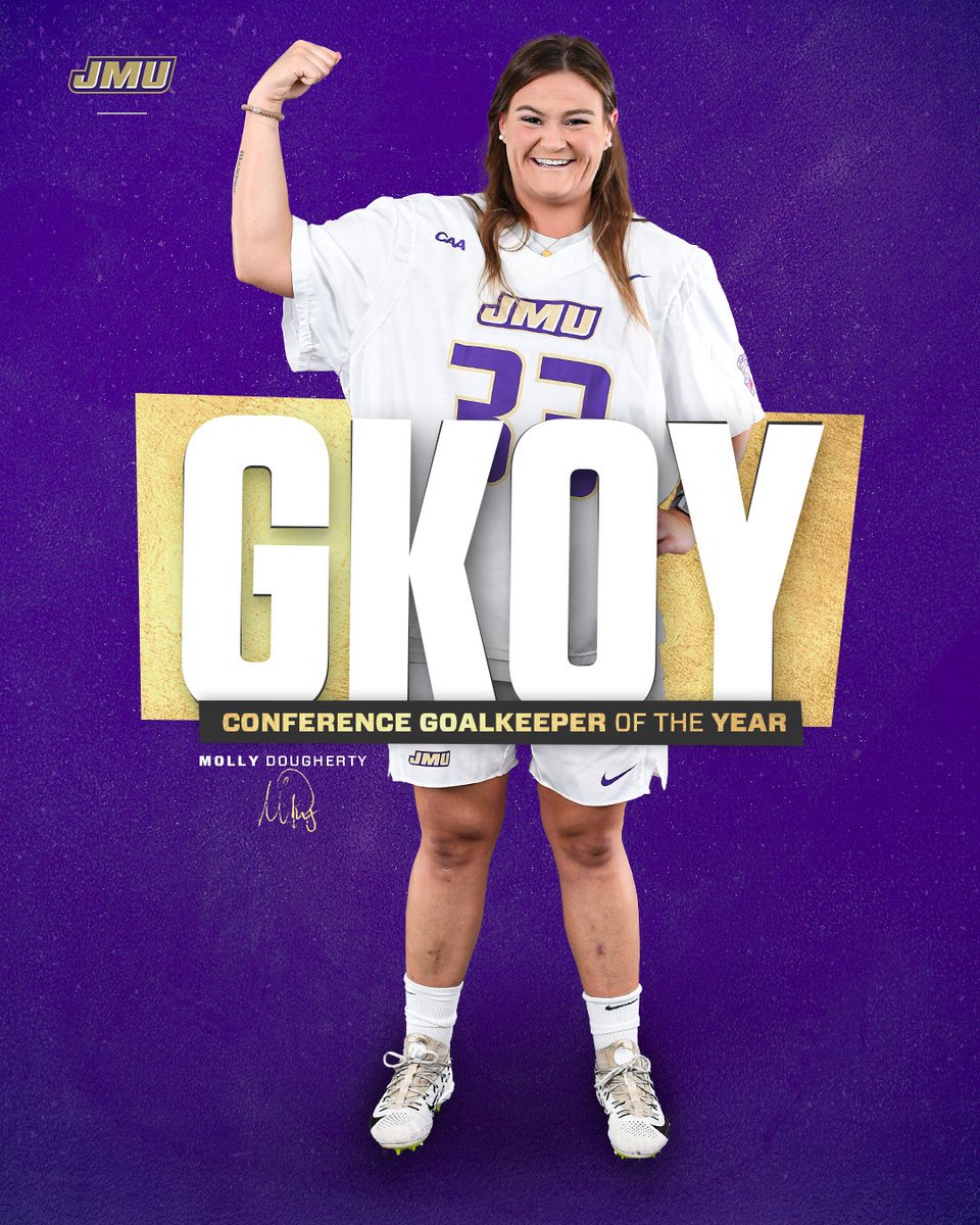 She was once again a brick wall in net!

Molly Dougherty has earned herself conference Goalkeeper of the Year honors.

#GoDukes