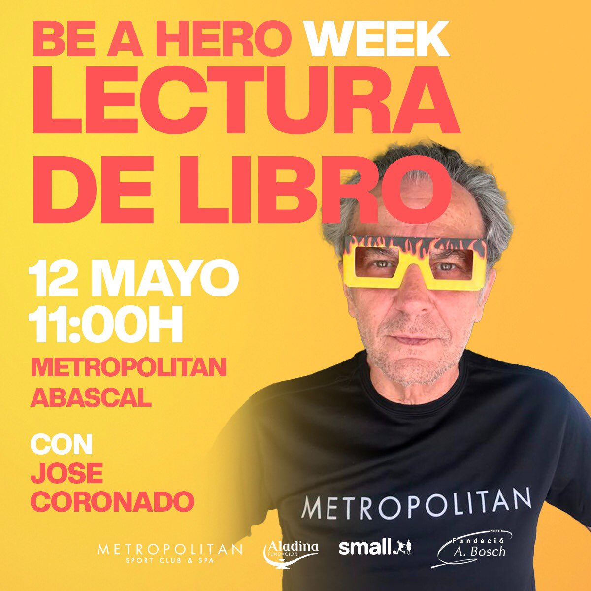 El próximo 12 de Mayo a las 11:00h en Metropolitan Abascal y la Fundación Aladina haciendo una lectura… nueva área de oncología pediátrica del hospital Vall d’ Hebron. participar de esta iniciativa con tu donación clubmetropolitan.net/be-a-hero @metropolitangym @fundacionaladina