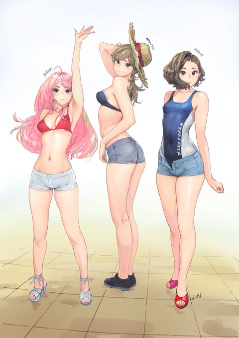 ホットパンツvsビキニ。 