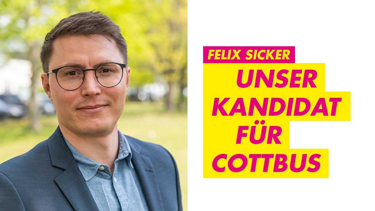 FDP_Brandenburg's tweet photo. 🏡🗳 Felix Sicker wird am 11. September 2022 als Oberbürgermeister in #Cottbus kandidieren. Wir freuen uns auf den Wahlkampf! https://t.co/2nAqA3shEJ