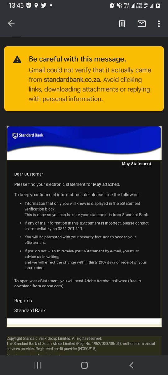 balizza13's tweet photo. I hate how we're having this conversation again. Is this legit? @StandardBankZA https://t.co/UpXUPH0CHW
