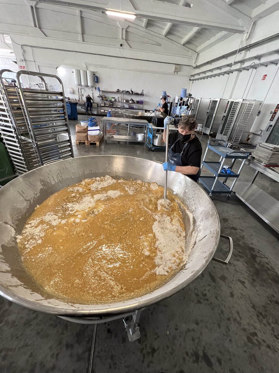 Cooking at World Central Kitchen in Przemysl Poland this week. Carrot cake for 1500!