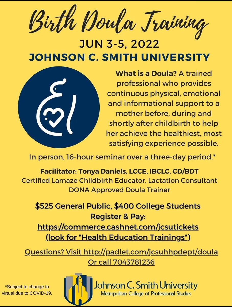 Become a Birth Doula! Here is another opportunity to make a difference in maternal infant health. Click the link to register👇🏾 forms.office.com/r/YZBSBXPBwU
#blackmaternalhealth #birthdoula #birthequity #maternalinfanthealth
