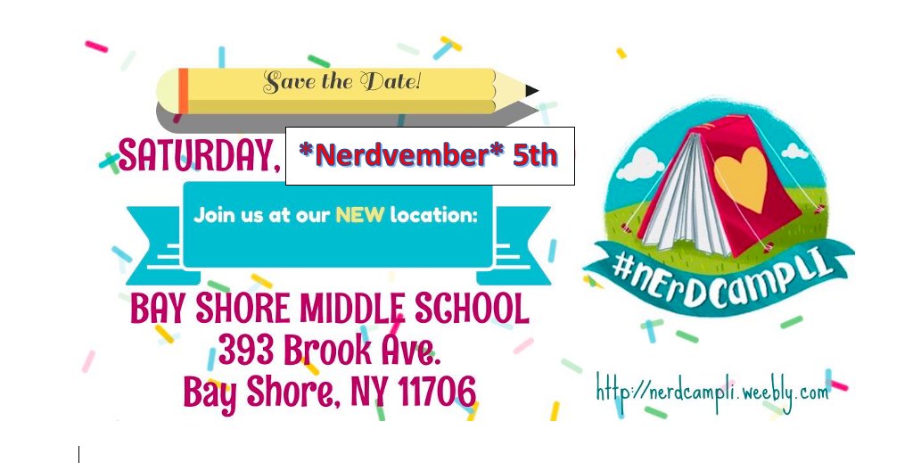 Save the DATE: <a href="/nErDcampLI/">#nErDcampLI</a> will be back 11/5/22! Details to follow soon.  Stay tuned...📘❤️🥳