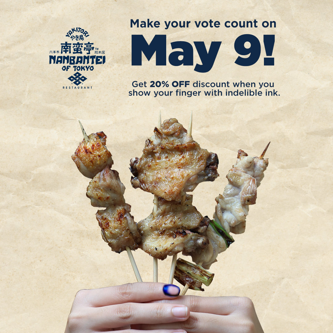 philstarlife's tweet photo. How to deal with post-election anxiety? Why not some food promos? All you have to do is show your marked middle finger to these participating restos this May 9. 😋 Check out more at https://t.co/Du2t6OFiIc.
#Elections2022 #FoodPromos https://t.co/oEQH11Vgo6
