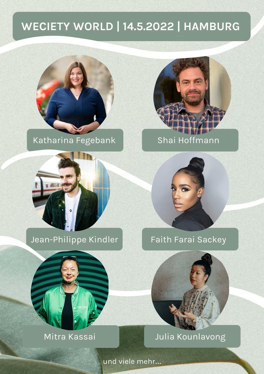 change_starters's tweet photo. "In welcher Gesellschaft willst du leben?" fragt @weciety1 auch dieses Jahr wieder. Noch gibt es Tickets (14.05.): https://t.co/eLcDk0vBIA #Hamburg #Konferenz https://t.co/o64awvILUO