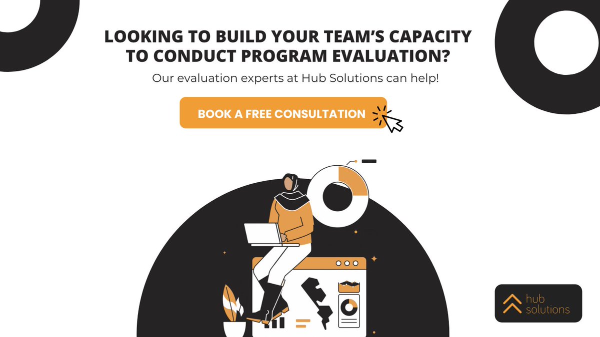 HubSolutions_'s tweet photo. Looking to build your team’s capacity to conduct program evaluation? Our evaluation experts at #HubSolutions can help! Book a free consultation to learn more: https://t.co/c6FxcaFGor https://t.co/VSNFICZKhT