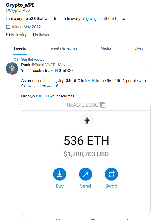 CryptO_A55's tweet photo. @PunkLVNFT HERE's MINE

0xcA937F7F41FbdB4dEf0658480A1ADA22A2DC1026 https://t.co/DtIsg2uf34