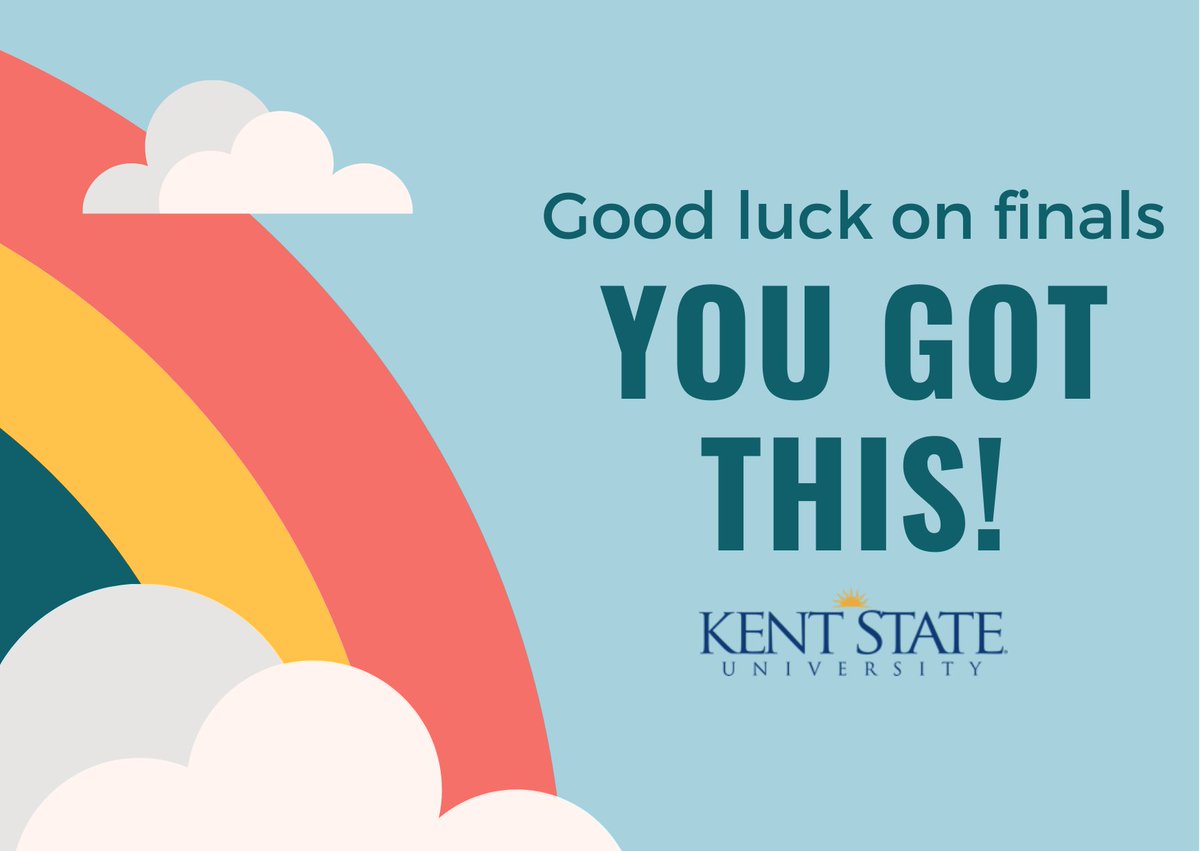 As finals week begins, we want to remind you to take care of yourselves! This week may be tough, but so are you. Push through this week so that you can do something you love when it is over. Good luck!