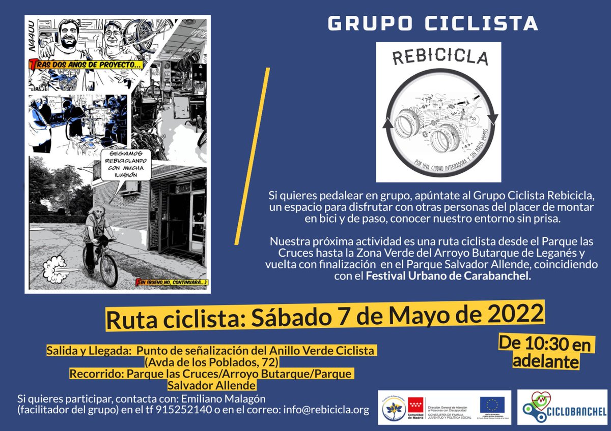 ¿Te animas con esta actividad? Más bici,más peatonalización, más ciudad para los/as vecinos/as...