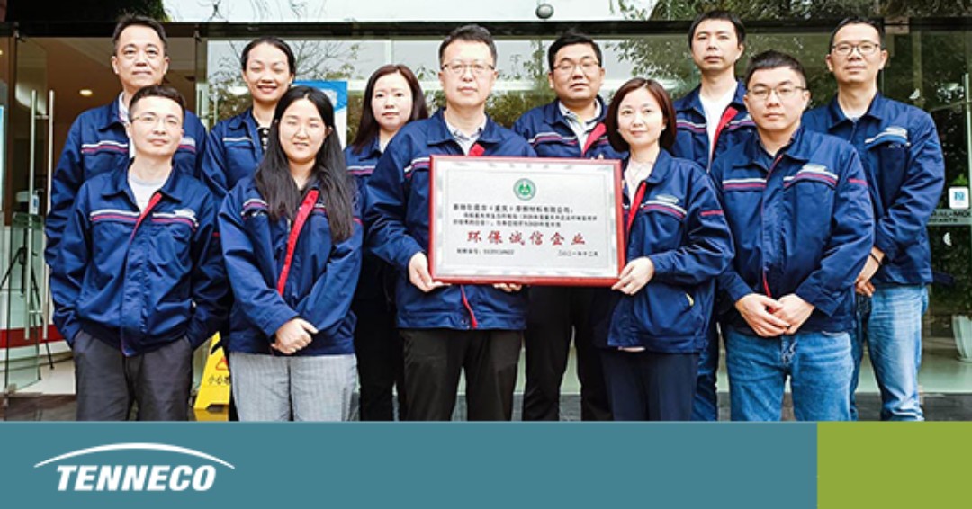 TennecoLLC's tweet photo. Congratulations to Tenneco's Chongqing, China team on being named an Environmental Integrity Enterprise by the Bureau of Ecology and Environment. The team's #MakingTomorrowBetter by improving the management of wastewater, waste gas and hazardous waste. #ESG #Sustainability https://t.co/igqZ3ZvpVV