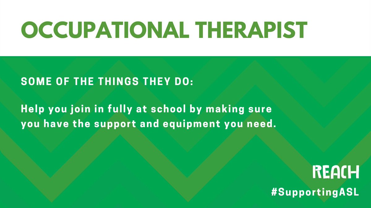 Reach_Scot's tweet photo. #SupportingASL aims to increase awareness of different professionals who help provide additional support for learning (ASL). 

Below is our short description of how an Occupational Therapist might help. 

For more information visit https://t.co/QKqKmfZtDB https://t.co/WEj7GByq39