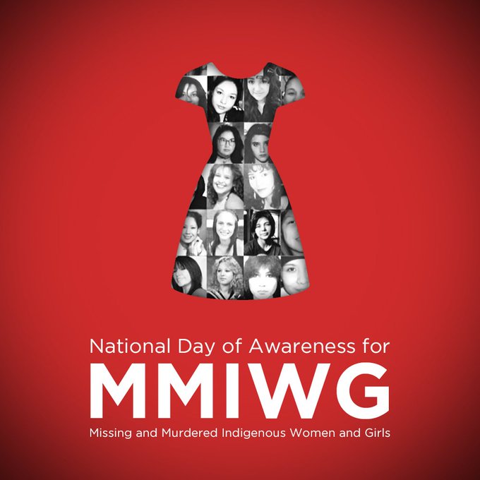 NLFL_labour's tweet photo. today - May 5 is the National Day of Awareness for Murdered and Missing Indigenous Women &amp; Girls - a day to recognize, honour and raise awareness about this national tragedy... #MMIWG #MMIWG2S #RedDressDay #canlab #canpoli #nlpoli https://t.co/FKrtr7O4xX