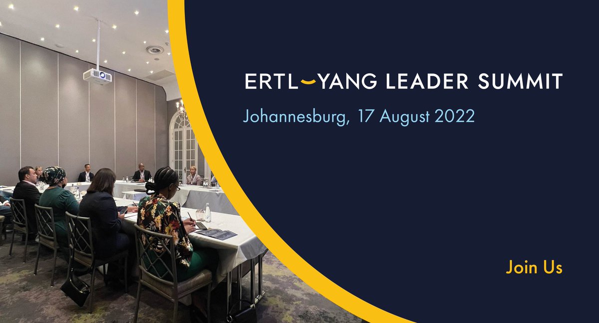 Get inspired and unlock innovation at the ERTL-YANG Johannesburg Leader Summit!
#ErtlYangJohannesburg will bring together leaders across the industries to network and exchange ideas on digital transformation, data and leadership on August 17.
bit.ly/3ylKmad