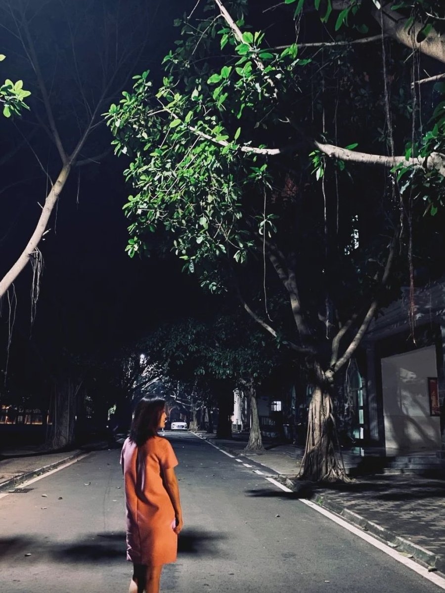 Eva12Han's tweet photo. 海南街道的夜晚非常幽静，饭后散步是一种不错的选择 https://t.co/X8tmCiC6Bo