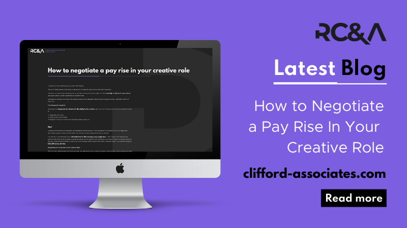 RCALondon's tweet photo. 🖥  How to Negotiate a Pay Rise In your Creative Role  🖥
 
Read the full blog here 👉 https://t.co/3IzaKrHQnr
 
#RCA #Blog #PayRise #CreativeRoles #NegotiateYourSalary #TechRecruitment #DigitalMarketing #TechnologyRecruitment #Promotion #Pay #Money #CareerAdvice https://t.co/pDcbVNEFmN