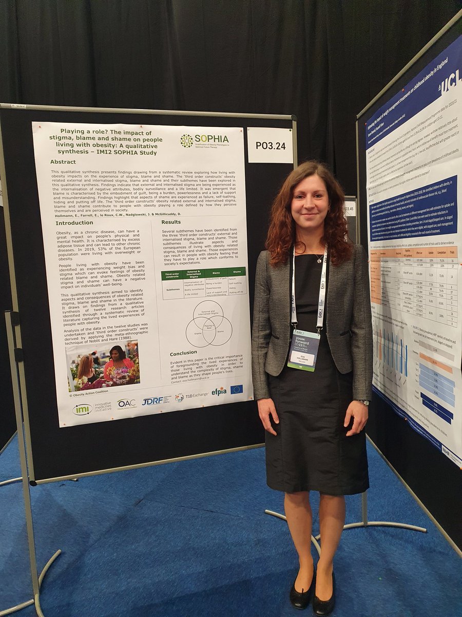Such a great experience to be taking part at #ECO2022. Really grateful to get the opportunity to present my poster on the impact of #obesitystigma, blame and shame on people living with obesity as part of the <a href="/imisophia/">imisophia</a>.
#ECO2022