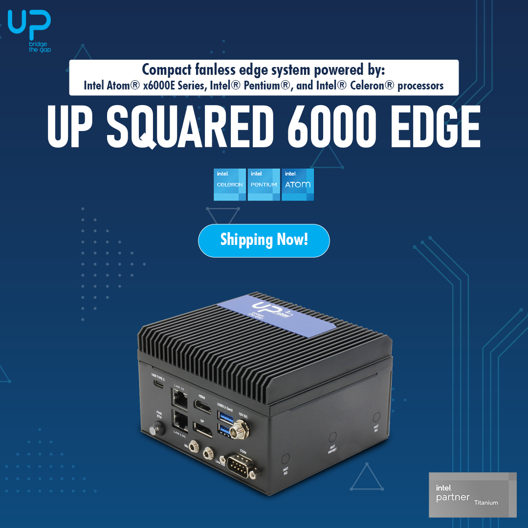 UPbridge_gap's tweet photo. The UP Squared 6000 Edge and Board are ready to ship! 🎉 1.7x faster CPU speeds and 2x the performance for #3D graphics thanks to the latest Intel® Atom® x6000E processors. Order today via https://t.co/LU3OgdJFQO
#AI #IoT #EdgeComputing #IntelAI #IntelAIBuilders #Linux #Ubuntu https://t.co/HbXB9DlBtq
