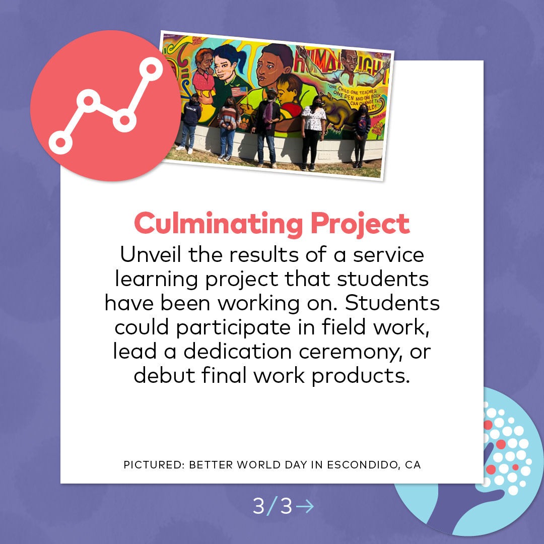 Each year thousands of students from the EL Education network take action on #BetterWorldDay to contribute to a better world with their local communities, connect with each other, and celebrate meaningful student work. Save the date for Better World Day: May 6, 2022!