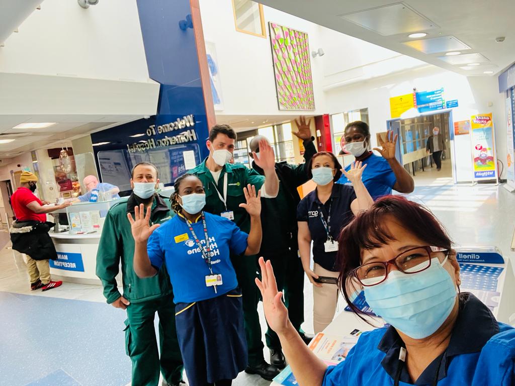 Hand hygiene awareness with the fabulous ambulance crew <a href="/NHSHomerton/">HHFT</a>