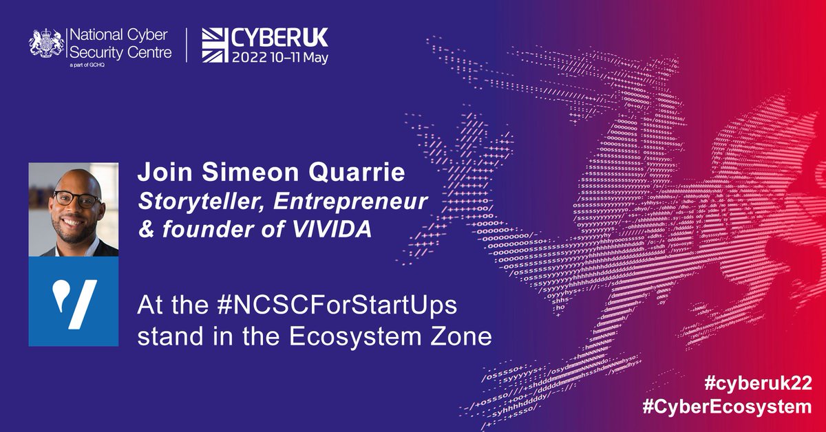 Being an <a href="/NCSC/">NCSC UK</a> Cyber Accelerator alumni (now #NCSCForStartUps) you’ll find our founder, <a href="/simeonquarrie/">Simeon Quarrie</a> in the Ecosystem Zone at this years #cyberuk22.

Book time &amp; chat bit.ly/3vGi3RL

#cyberuk22 #CyberEcosystem #ncsc #cybersecurity #innovation #makeitmatter #makeitstick