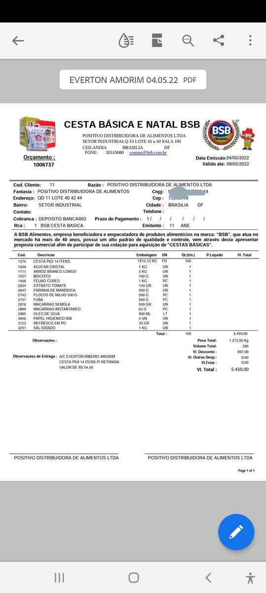 DiegoTorbesBage's tweet image. Bom dia

Meu amigo @everton_amorim faz Marmitas para distribuir a moradores de rua e irão distribuir Cestas Básicas neste dia das Mães. Ele está precisando de uma ajuda para completar e pegar preço melhor

Faltam R$ 1620 para completar 

Segue Pix quem puder ajudar
53020162300