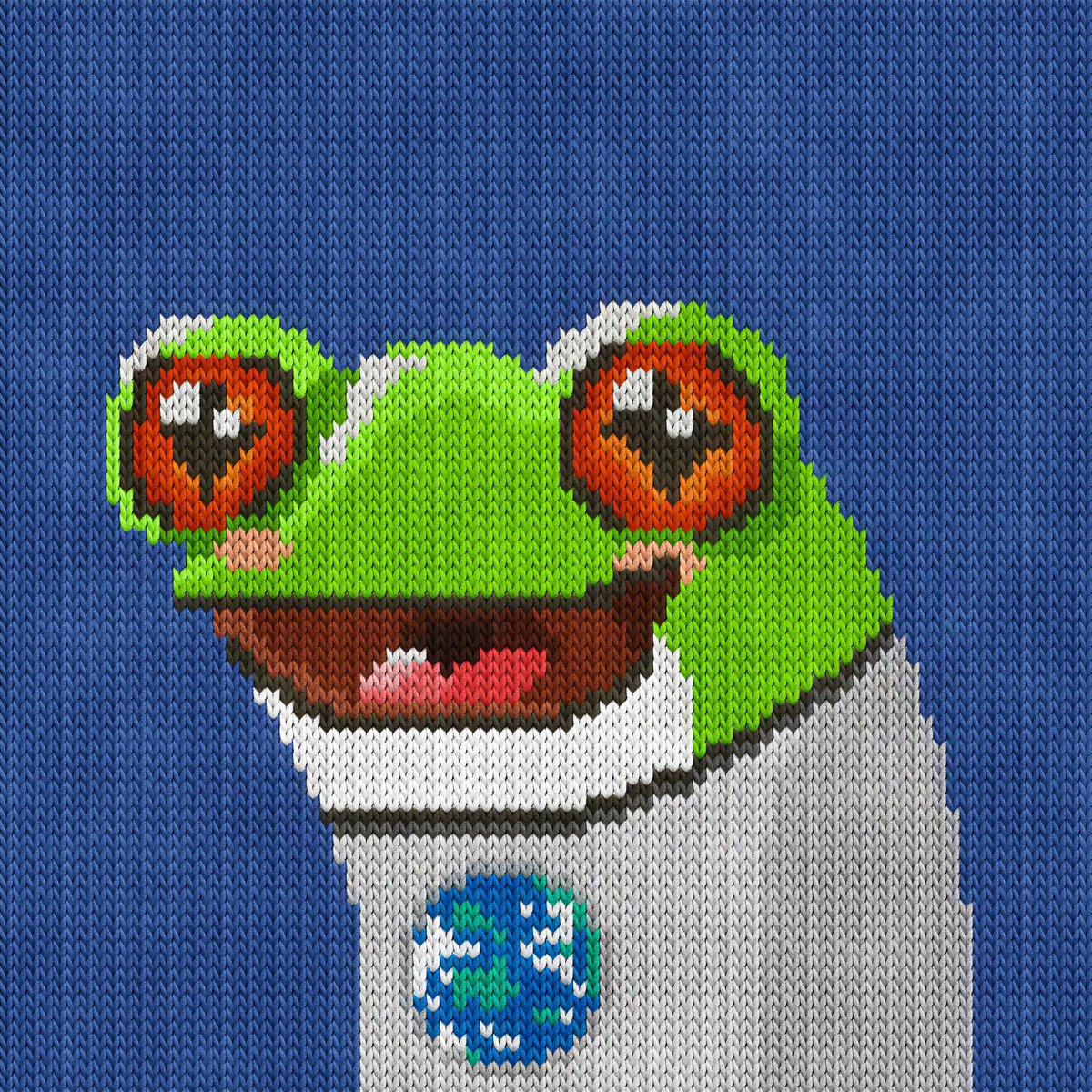 Algofam, another star #NFTgiveaway! A special one from <a href="/AlgoKnitter/">akpepe.algo</a> who donates to Amphibian Survival Alliance for biodiversity.
To enter:
1.Follow <a href="/AlgoFoundation/">Algorand Foundation</a> <a href="/AlgoKnitter/">akpepe.algo</a> &amp; <a href="/xSpaces_io/">xSpaces</a> 
2.RT &amp; Like
3.Tag 3 frens
Winner in 24 hrs🎉
#EarthDayEveryDay
nftexplorer.app/asset/710852257