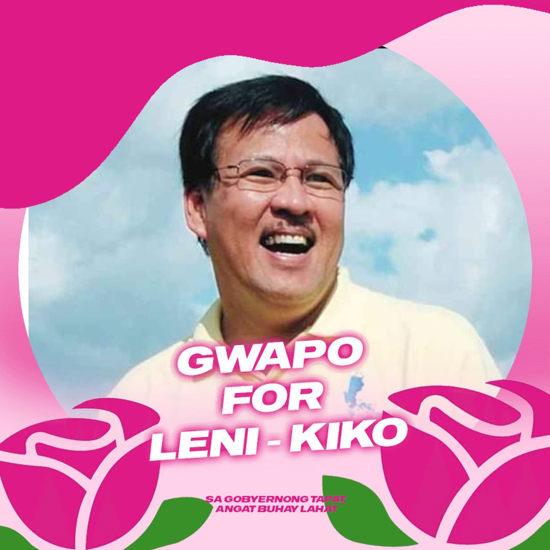akosigagi's tweet photo. ang totoong leader ng mga gwapo for Leni🥺 https://t.co/pONn7xlBVD