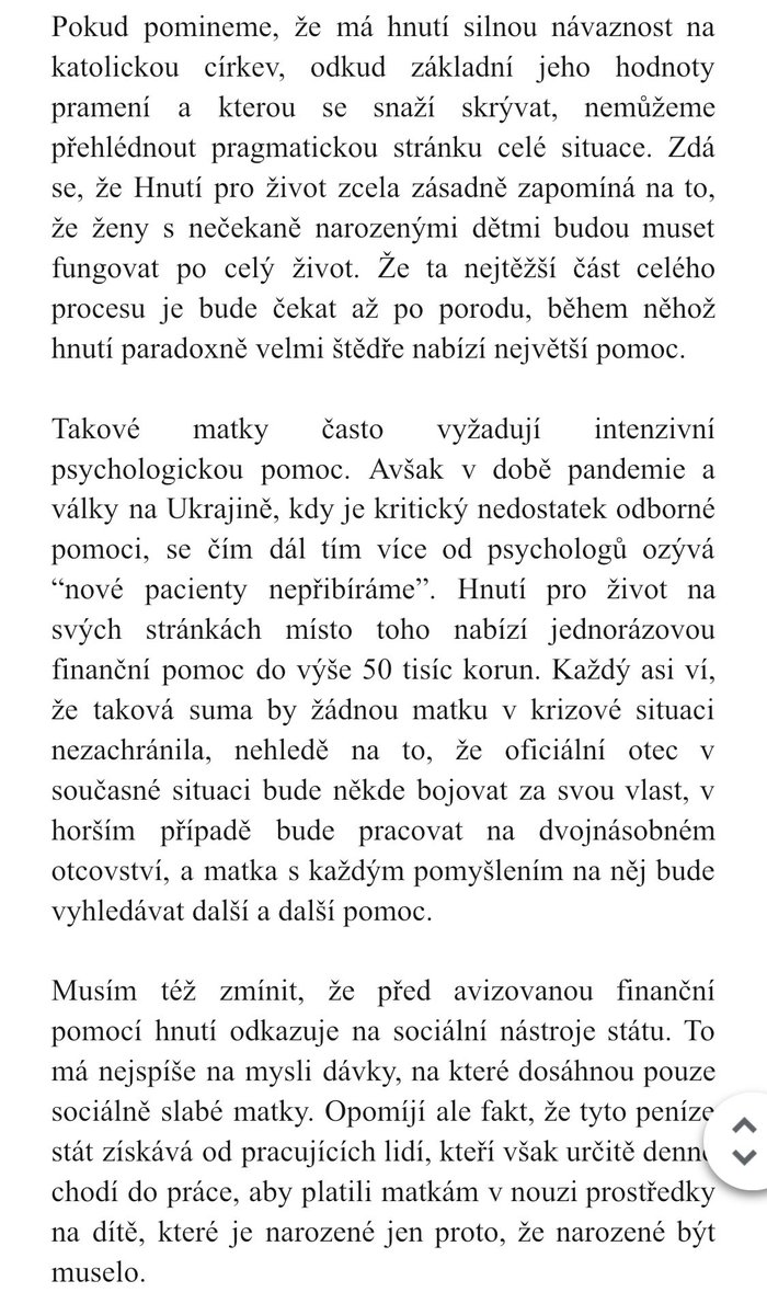 anpalova's tweet photo. Komentář: Hnutí pro život radí ministerstvu. Kdo ale poradí s neplánovaným mateřstvím? https://t.co/uc7QFlblFs