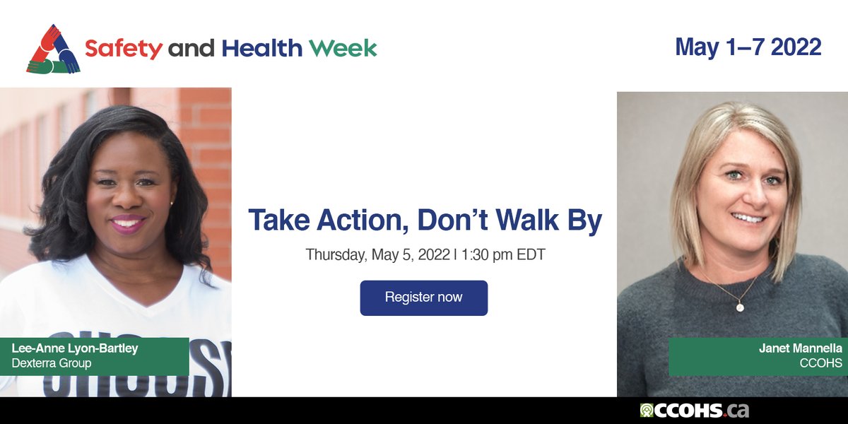 Our highly-anticipated #SafetyAndHealthWeek session with Lee-Anne Lyon-Bartley (<a href="/SAFTDIVA/">LeeAnne Lyon-Bartley</a>) and Janet Mannella on creating a safety-focused culture at work happens today! Register here: ow.ly/9XfA50IXMbV