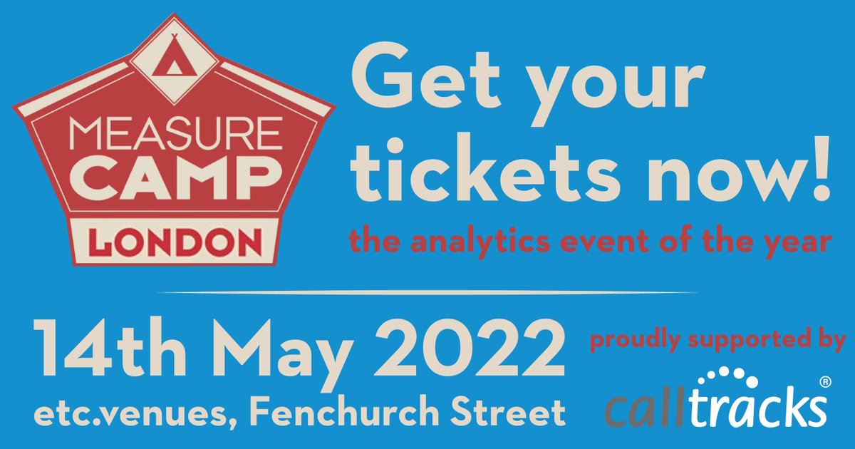 Time is running out to get your tickets to the 10 Year Anniversary of #MeasureCampLDN

It's an entirely unique 'unconference' consisting of presentations and discussion based around the #data and #analytics world!

Find out all the details here... 👇
london.measurecamp.org