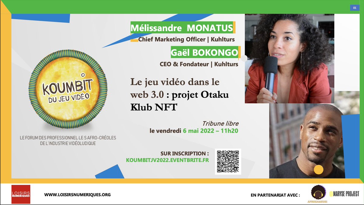 TOKOUNATION's tweet photo. We are thrilled to take part in the 2nd edition of the #KoumbitDuJeuVideo this Friday 6 May, 11:20 AM to present #otakuklubnft project and our #Tokou
(presentation in French only)
👉 get your ticket here ! https://t.co/m7SSu0VVbF
#WEB3, #NFTs, #blockchain, #cryptocurrencies. https://t.co/qojY0PlVIX