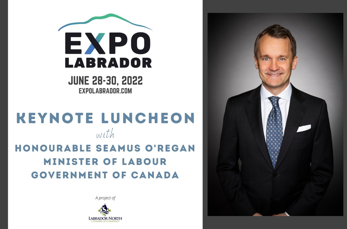 Expo Labrador (@expolabrador) on Twitter photo 📣 Keynote Speaker Announcement!
Join us on June 28 during #ExpoLab2022 as Minister <a href="/SeamusORegan/">Seamus O'Regan Jr</a> outlines the government’s vision and priorities for Labrador.
Register now!
lnkd.in/e-Yev7tm 📣 Keynote Speaker Announcement!
Join us on June 28 during #ExpoLab2022 as Minister <a href="/SeamusORegan/">Seamus O'Regan Jr</a> outlines the government’s vision and priorities for Labrador.
Register now!
lnkd.in/e-Yev7tm