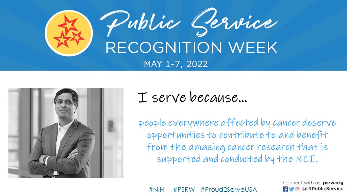 Happy #PSRW!!!

Grateful for my 1st ever federal public service opportunity these last 2 years and #Proud2ServeUSA at @NIH @theNCI @NCIGlobalHealth with so many other talented and dedicated public servants.