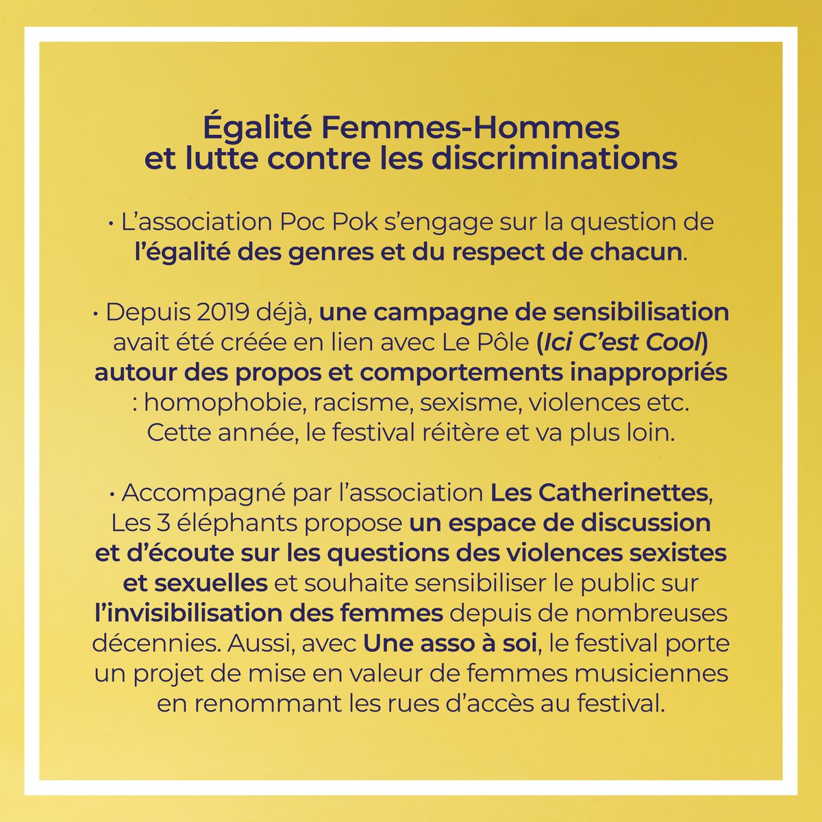 Les3elephants's tweet image. | Durable | 🤝 🍃 💚

Collectif Kaméléon 53 • @icicestcool1 • @LePoleMAPdL • Les Catherinettes • @uneassoasoi

+ d&apos;infos : bit.ly/3sdCoMd
Billetterie : bit.ly/3pd9s6d