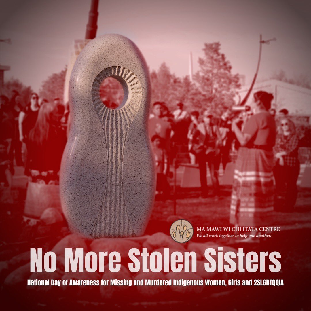 Today is the National Day of Awareness for Missing and Murdered Indigenous Women and Girls and 2SLGBTQQIA.

We encourage you to help spread awareness of the on-going violence and injustices faced by our Indigenous women, girls, and 2SLGBTQQIA.