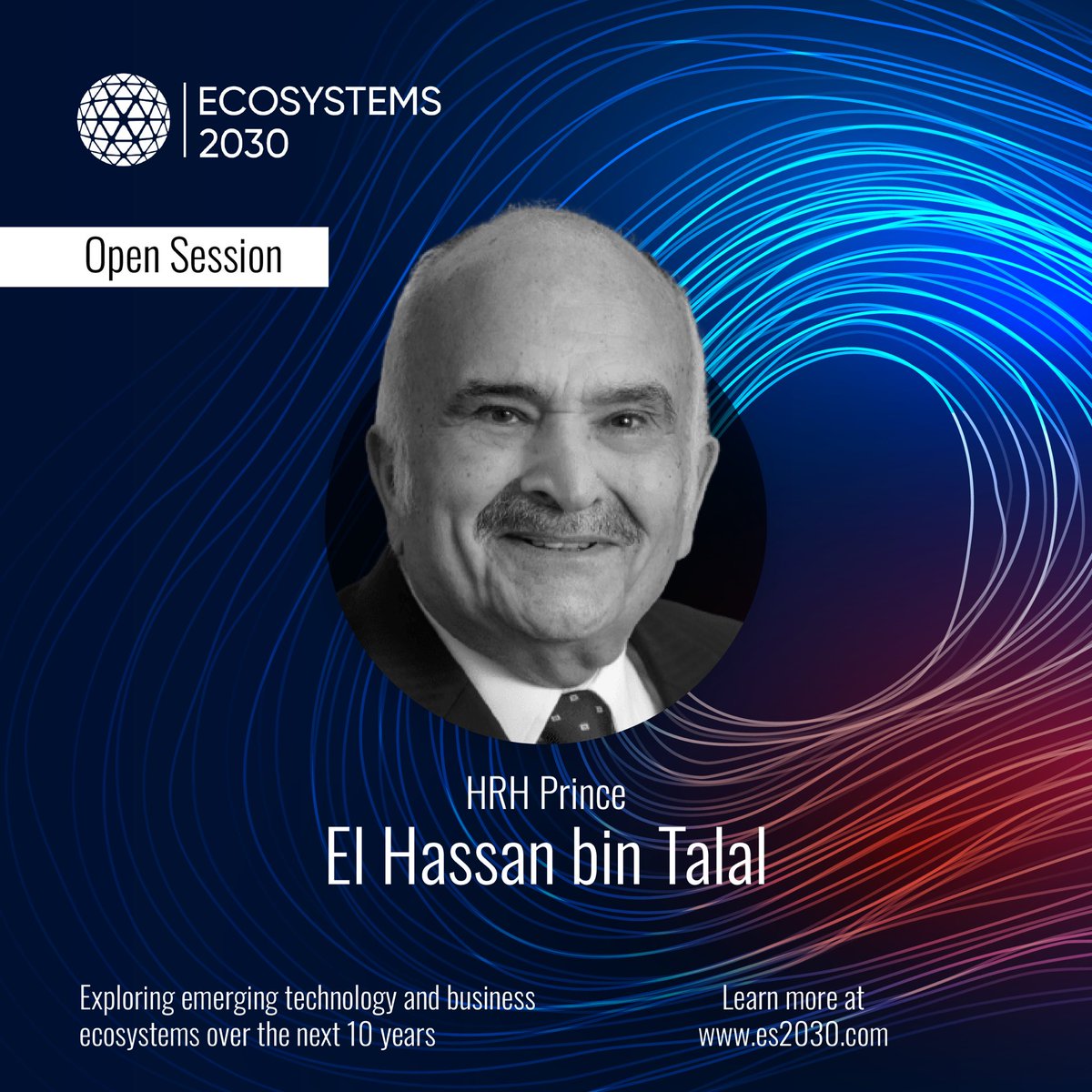 PhiScience's tweet photo. HRH Prince El Hassan will be speaking in the open conference of @ecosystems2030. To register, check link  https://t.co/n81MJG1XW8 

#ES2030 #PhiScience https://t.co/uc1R8J7wIu