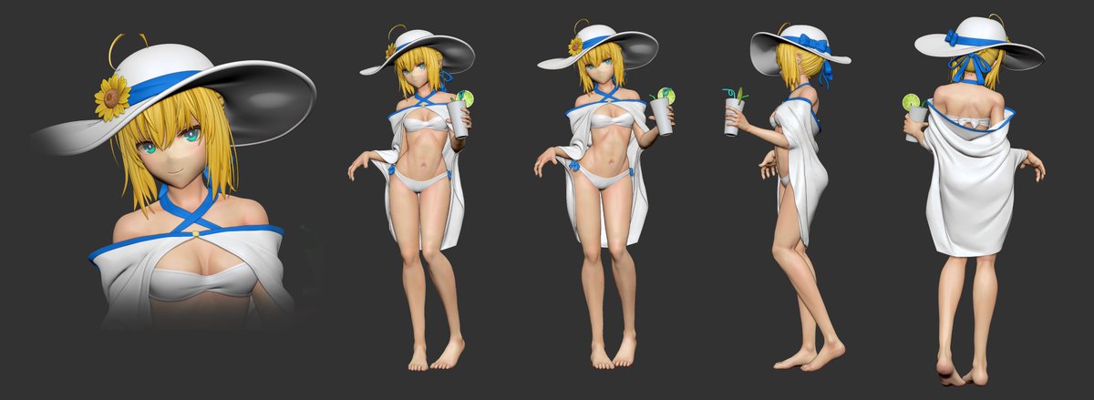 完成。
#Saber #zbrush #blender