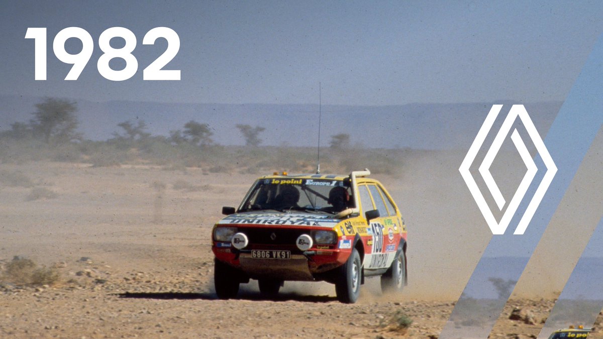 RenaultGroupDE's tweet photo. 1982: Mit dem #Renault20 gewinnen die „Wüstenfüchse“ Bernard und Claude #Marreau vor 40 Jahren die #Rallye @dakar. Unter der gutbürgerlichen #Karosserie der Schräghecklimousine verbergen sich ein leistungsgesteigerter Motor und ein permanenter #Allradantrieb. https://t.co/oEsjCptB1W