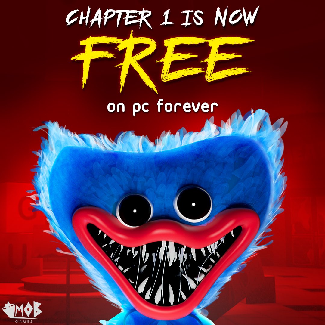 Mob Entertainment on X: Poppy Playtime Chapter 1: Now free on Steam…  forever. Check it out ⬇️  #poppyplaytime   / X