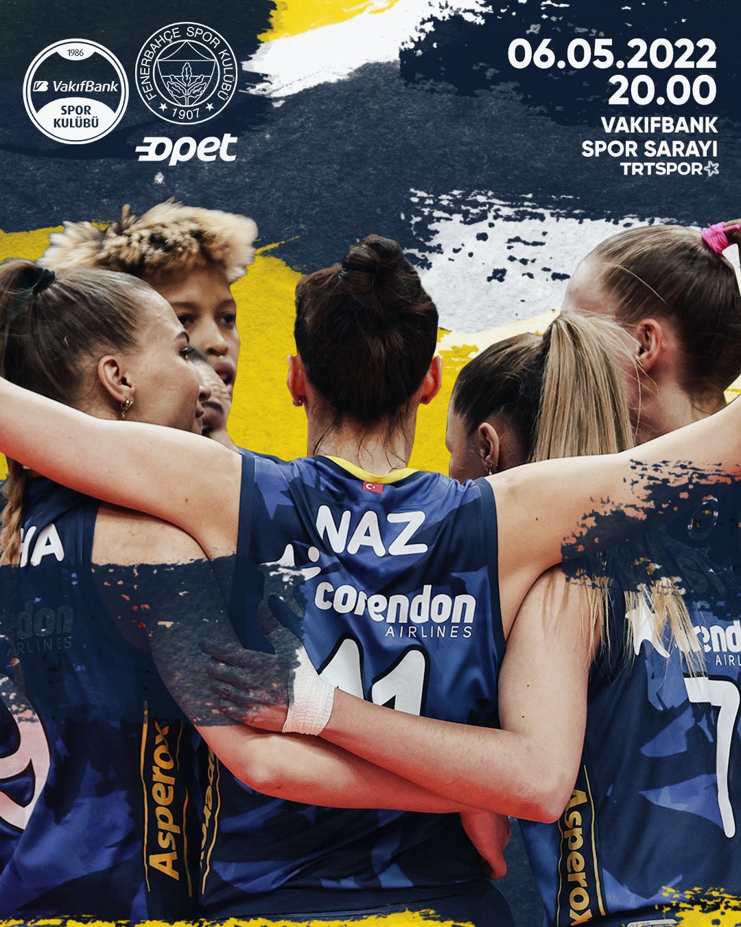 Fenerbahçe Opet'inVakıfbank maçı için hazırladığı görsel