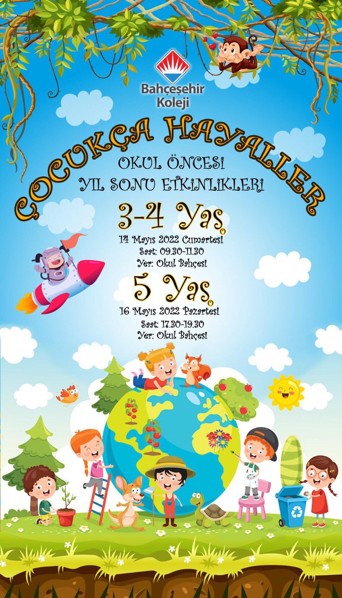 “Çocukça Hayaller”temalı Okul Öncesi Yıl Sonu Etkinlikleri için geri sayım başladı.💫
#bursamodernbkanaokulu❤️💙