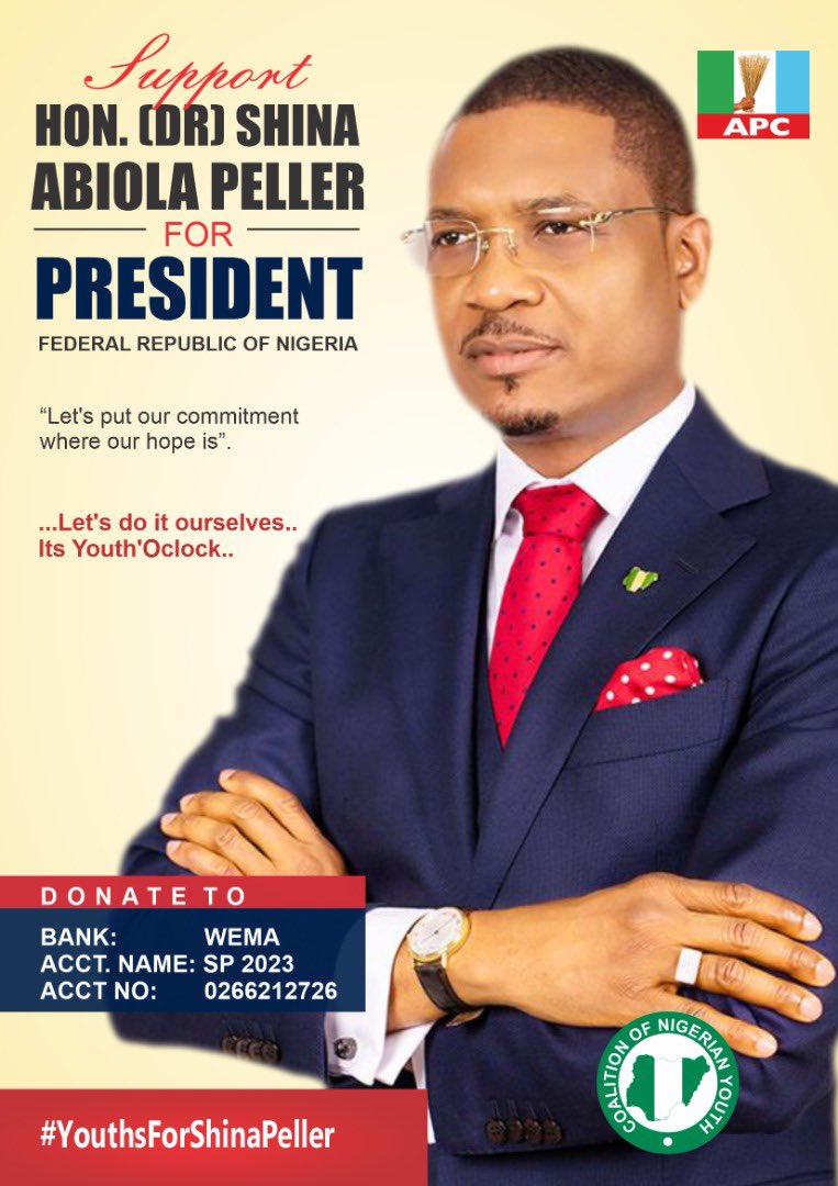 SaharaReporters's tweet photo. Ruling APC Lawmaker, Shina Peller Begs Nigerians For Donations To Run For President, Senate In 2023 | Sahara Reporters https://t.co/8gaoYUiJqn https://t.co/K5Z6JgVSpB