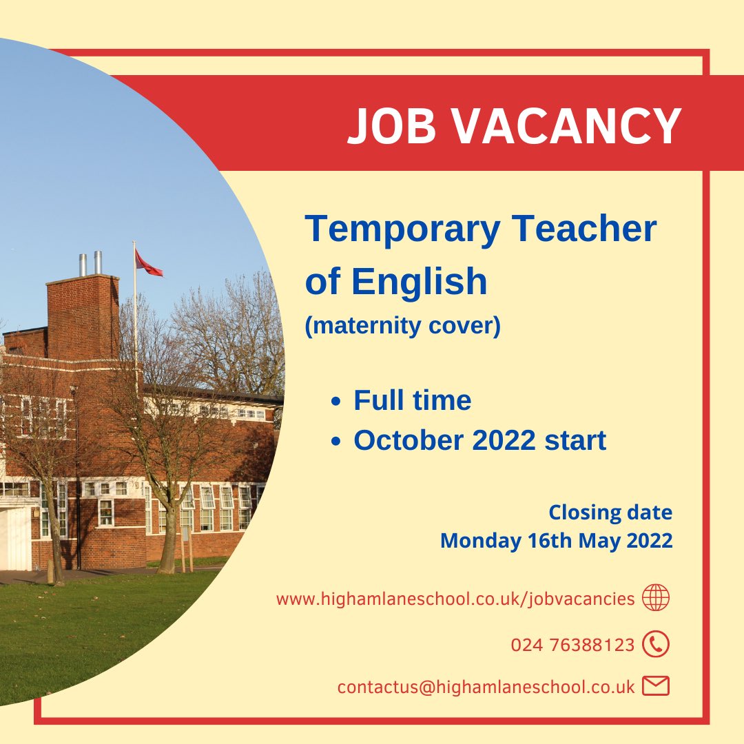 🚨 JOB VACANCY 🚨